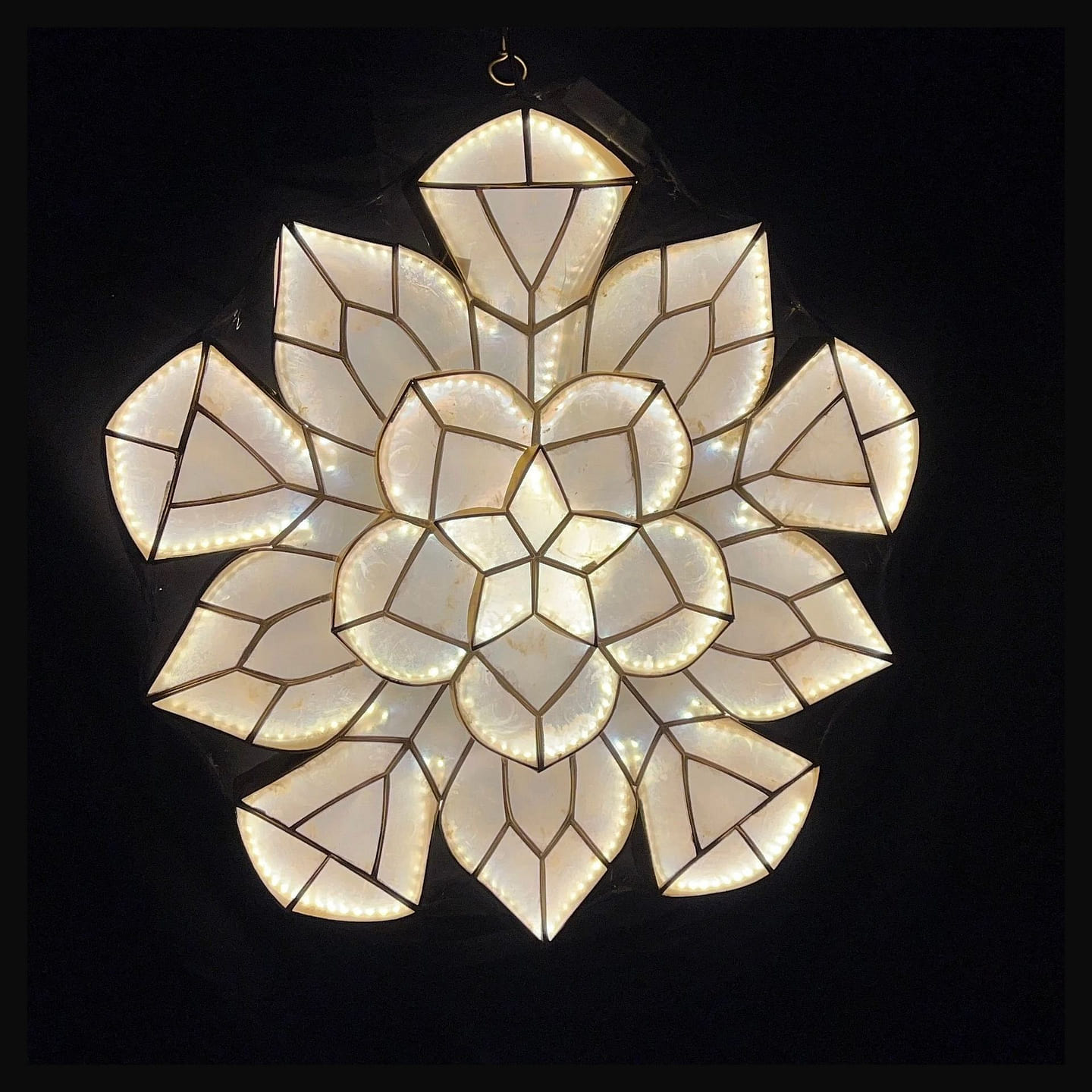 Sampaguita Bell Capiz Parol- White LED 20 INCH 1 each