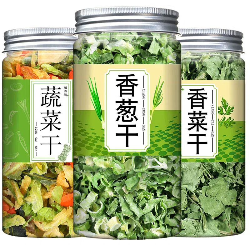 Mixed Dried Vegetables, Dehydrated Vegetables, Air-Dried Ready-to-Eat Chives, 25g*1 Can, Dried Coriander, 35g*1 Can, Mixed Dried Vegetables, 100g*1 Can 160 g