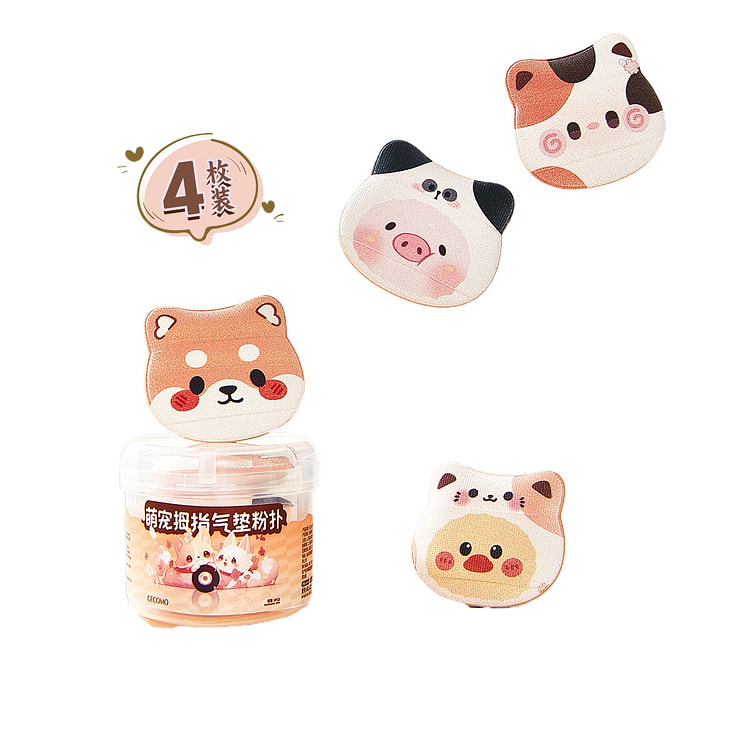 Mini Dual Use Non-absorbent Thumb Puffs, 4pcs/box 1 count