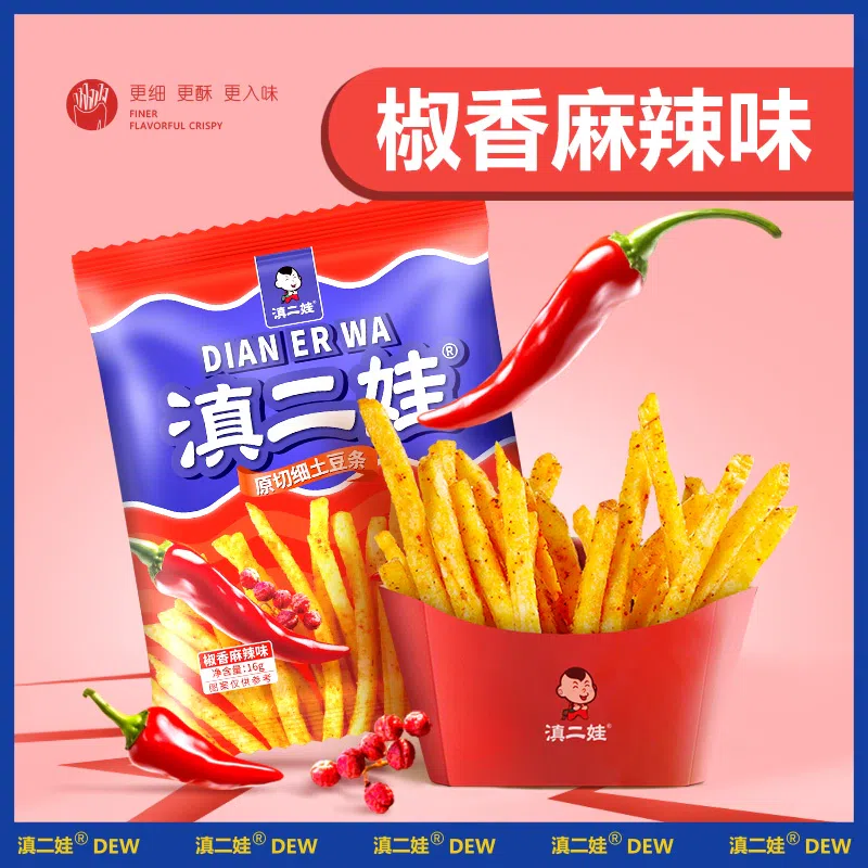 Dian Er Wa Spicy Potato Fries 160g*bag 160 g