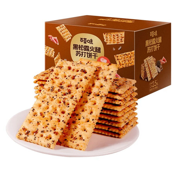 Be&Cheery Black Truffle Ham Soda Crackers 500g 500 g