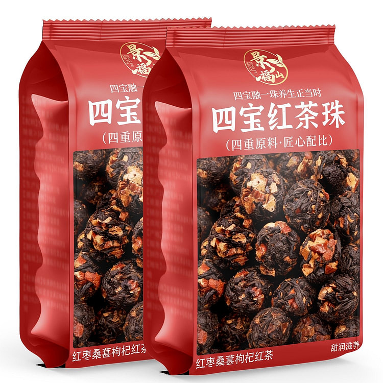 景福山四宝红茶珠红枣枸杞桑葚红茶泡水养生花茶 150 克
