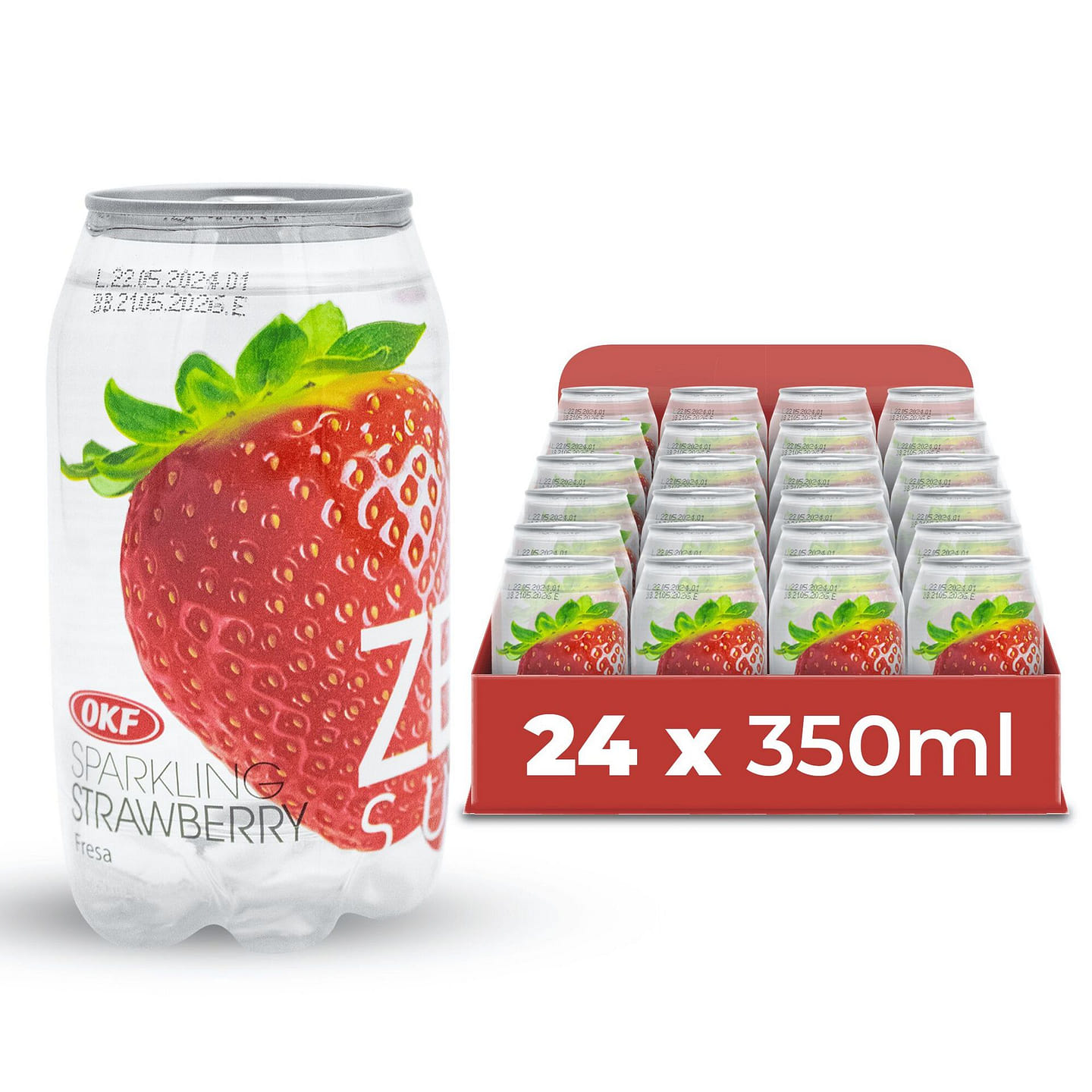 OKF Sparkling Juice Water Beverage Strawberry 24pk 11.84 fl.oz