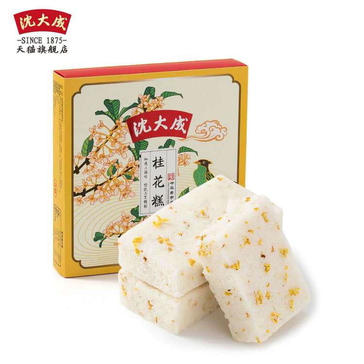 沈大成千人糕米糕桂花糕上海特产糯米糕杭州传统点心零食糕点美食【桂花糕320g*1盒】