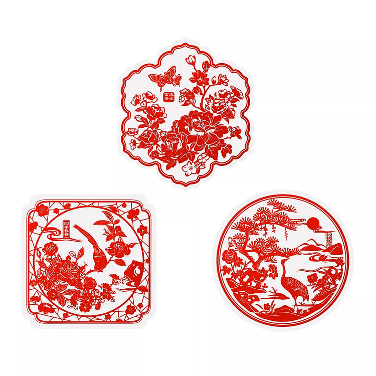 2026马年春节窗花玻璃贴贺年新年过年装饰福字贴 1 份