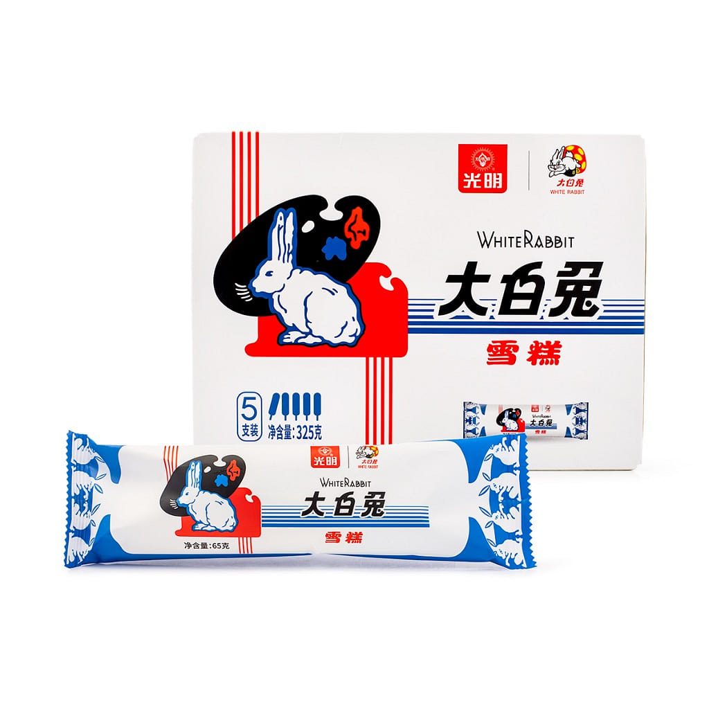 GuangMing Original White Rabbit Ice Cream Bar 5pcs, Frozen 325 g
