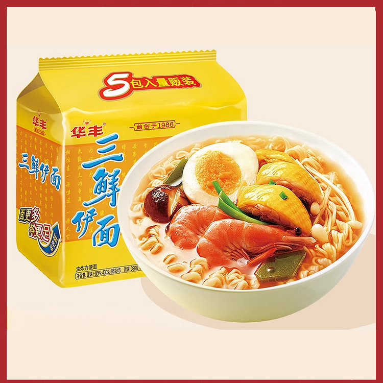 Huafeng Sanxian Dry Noodles Guangdong 86g * 5packs