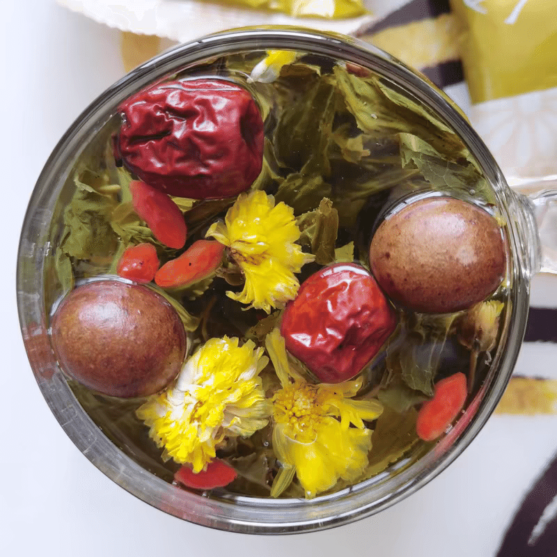 Old Lanzhou Sanpao Tai tea 450g, chrysanthemum eight-treasure tea. 450 g