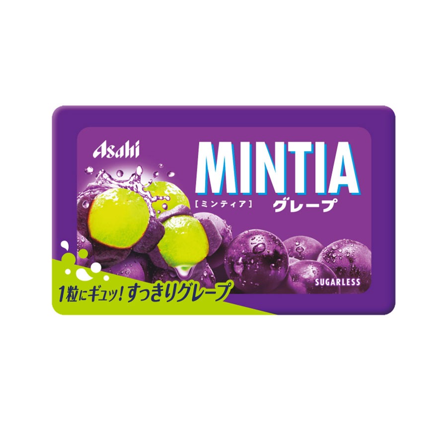 Get Asahi MINTIA Refreshing Mint Candy 50 Capsules Grape Flavor