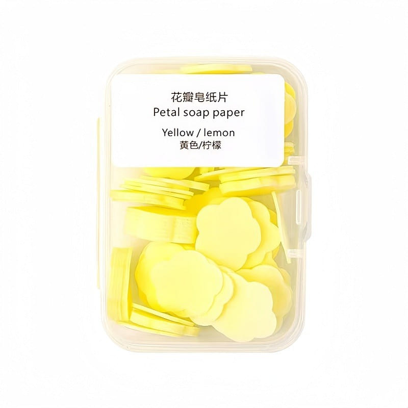 Mini Petal Soap Sheets 1Box Yellow / Lemon Scent 1 count