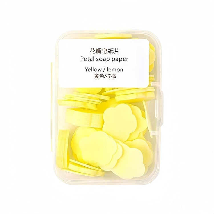 Mini Petal Soap Sheets 1Box Yellow / Lemon Scent 1 count
