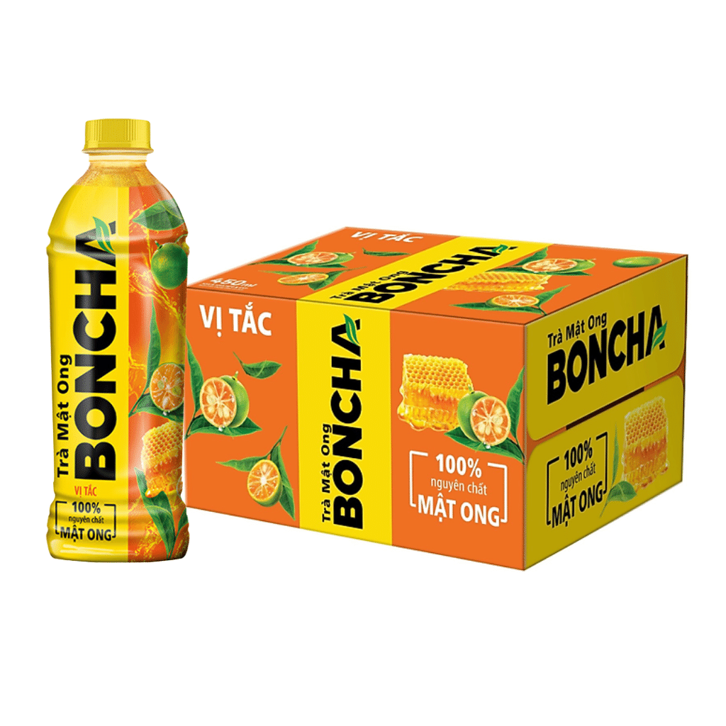[BONCHA] Honey Green Tea Kumquat Flavor – 450ml x 24 bottle