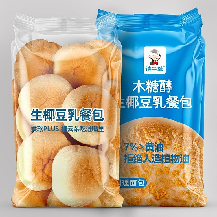 木糖醇生椰豆乳餐包厚乳夹心面包
