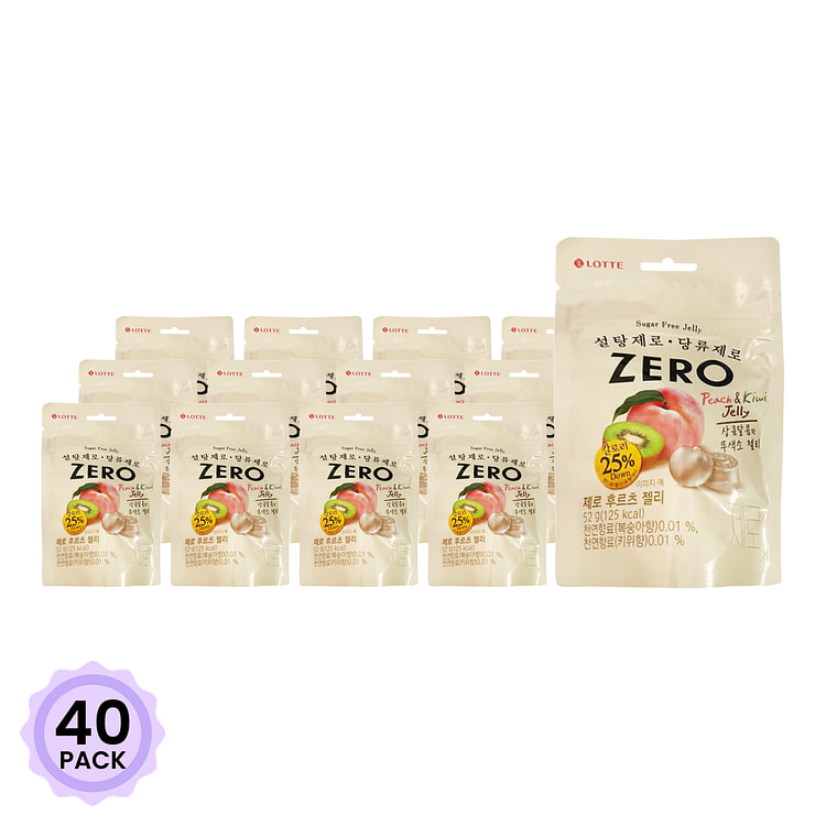 Lotte Zero Sugar Fruits Gummy 52 g*40 pack