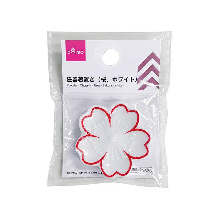 DAISO 瓷筷架 樱花 白色