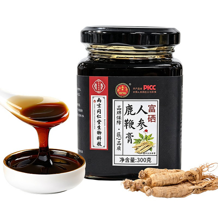 南京同仁堂 富硒人参鹿鞭膏 300g 罐装冲调膏 300 克