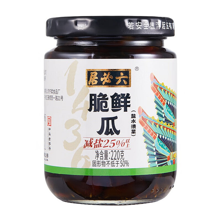 六必居 酱菜 脆鲜瓜 喝粥下饭黄瓜咸菜 220g