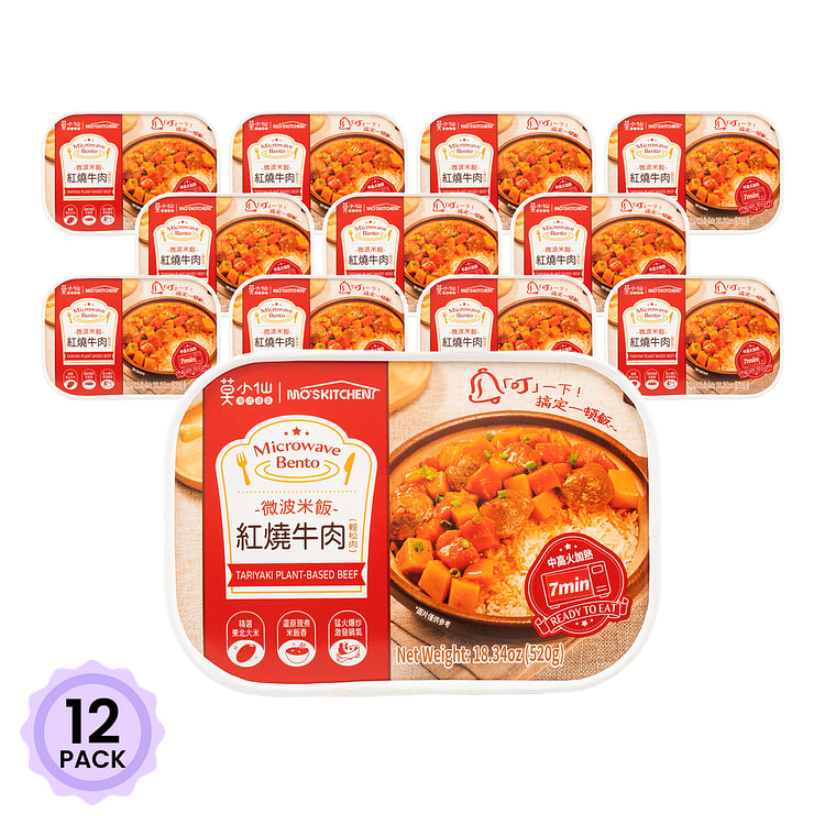 莫小仙 红烧素牛肉 微波米饭 520 克*12 包
