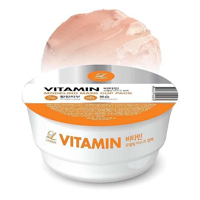 LINDSAY Vitamin Modeling Mask Cup Pack 1.5oz | Hydrating & Deep Pore Mask 1 個