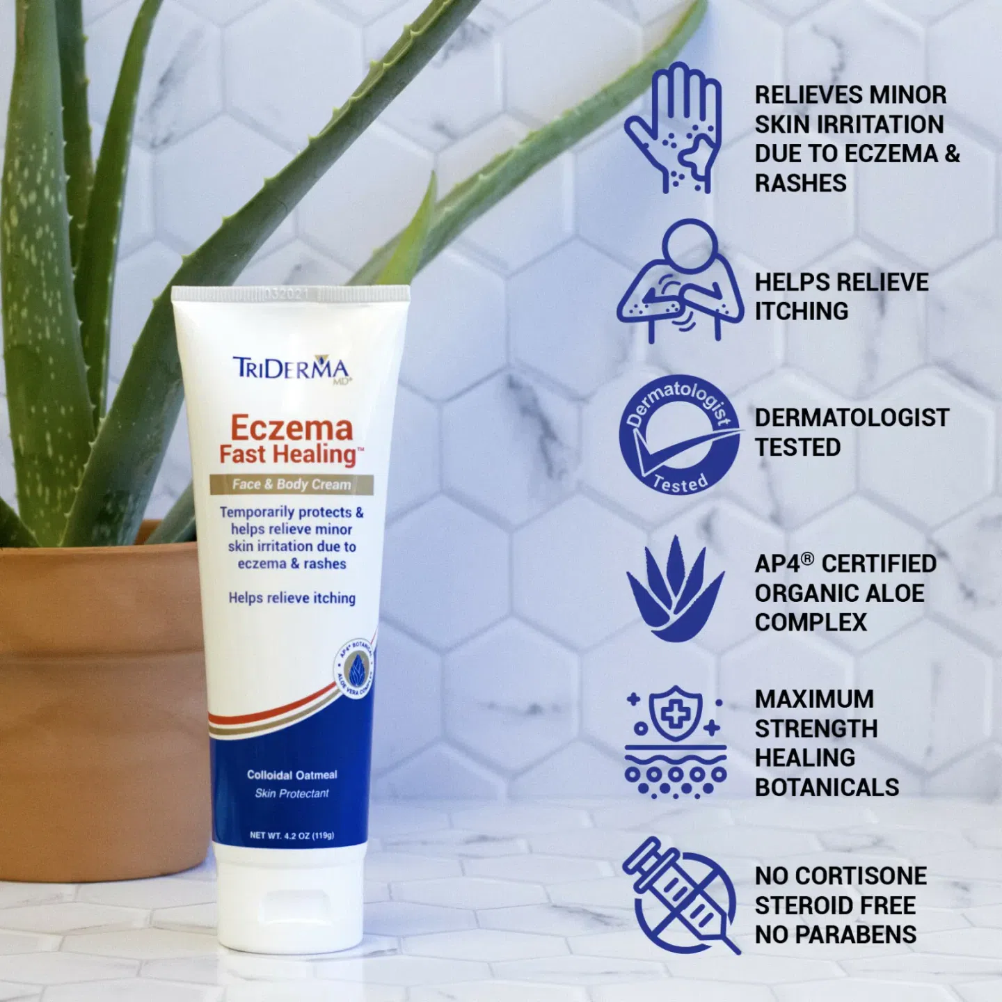 TriDerma Eczema Fast Healing Face & Body Soothing 1 box