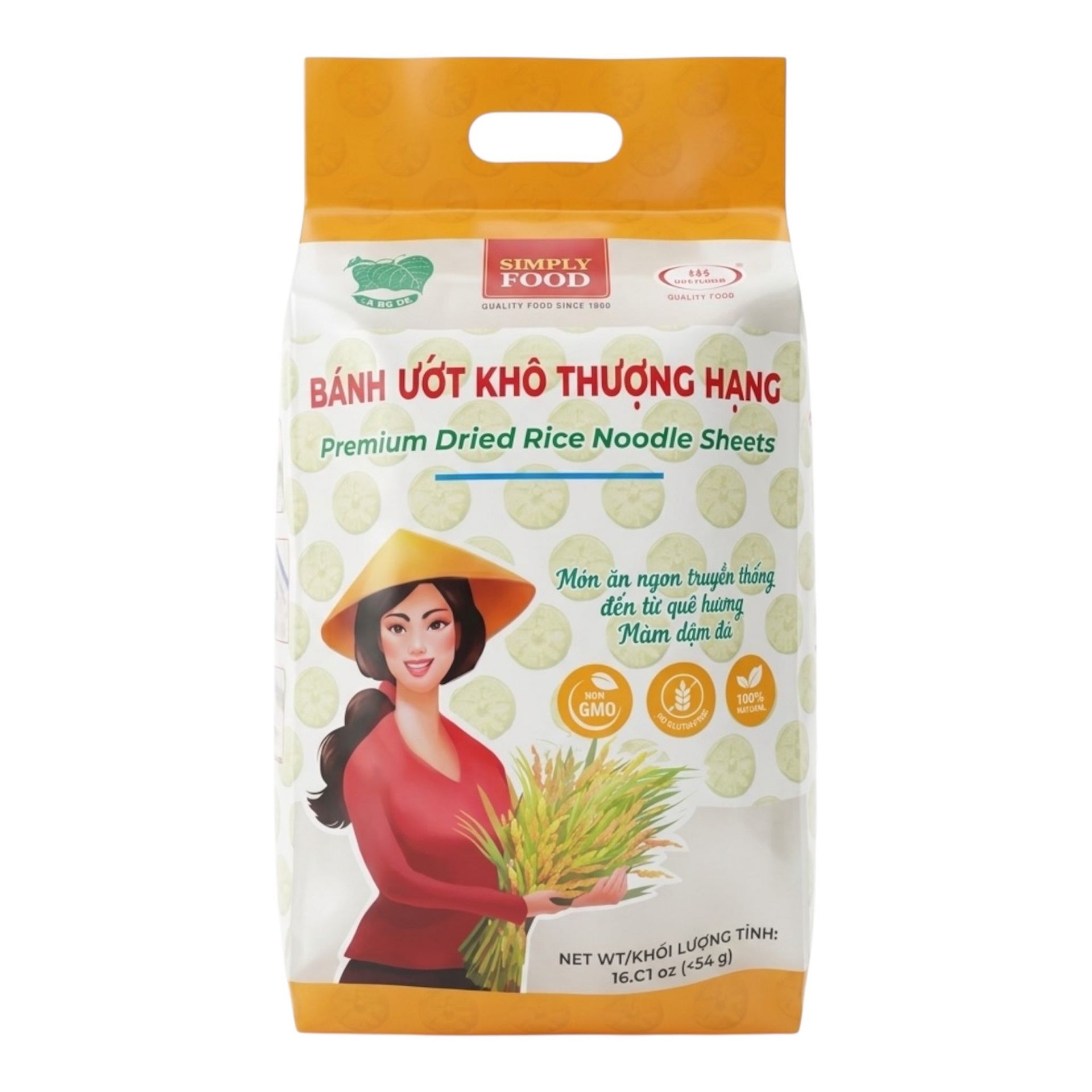 Premium Dried Rice Noodle Sheets Banh Uot Kho 454 g