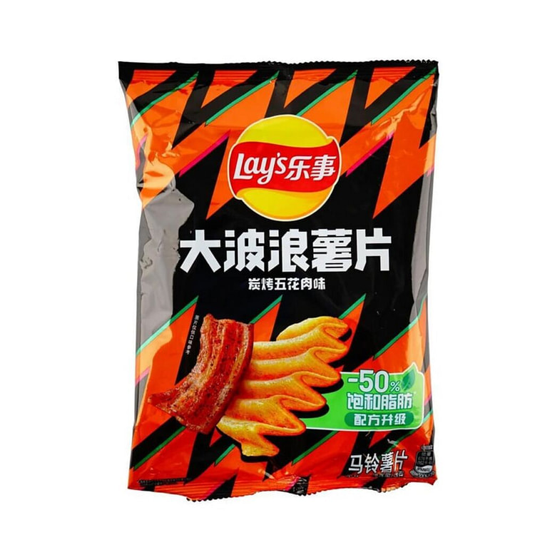 乐事 大波浪薯片 碳烤五花肉味70g