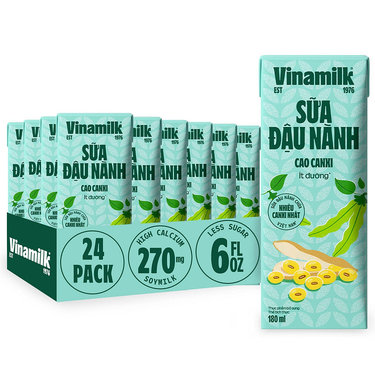 Vinamilk High Calcium Soy Milk - Bulk Set 6 fl.oz*24 boxes