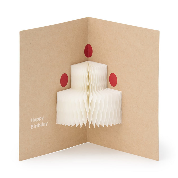 muji 无印良品 节日祝福 蜂窝纸留言卡蛋糕
