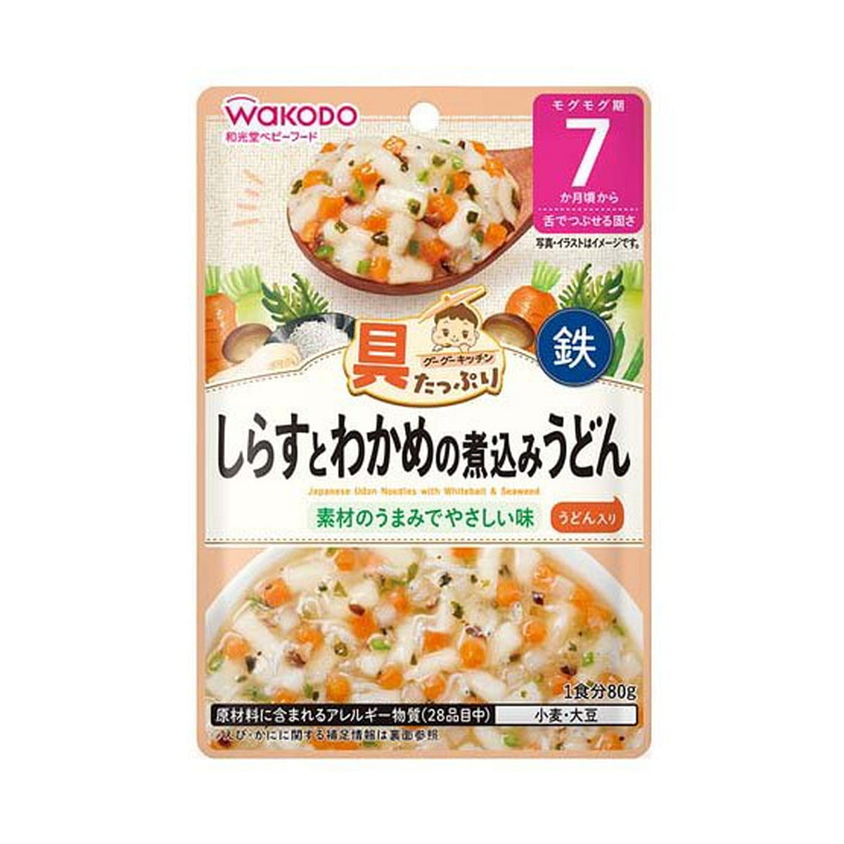 WAKODO Baby Wakame Udon 80g 1 each