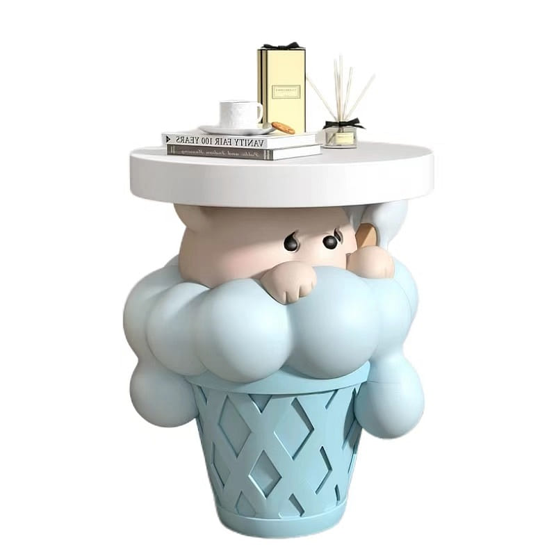 Icecream Bear Foor Decoration Home Accessories Living Room Sofa Side – Blue 1Pc 1 each