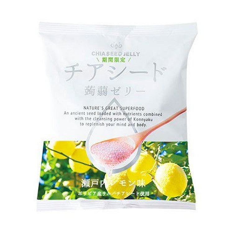 Wakasho Chia Seed Konjac Jelly - Lemon (10pcs) 1 pack