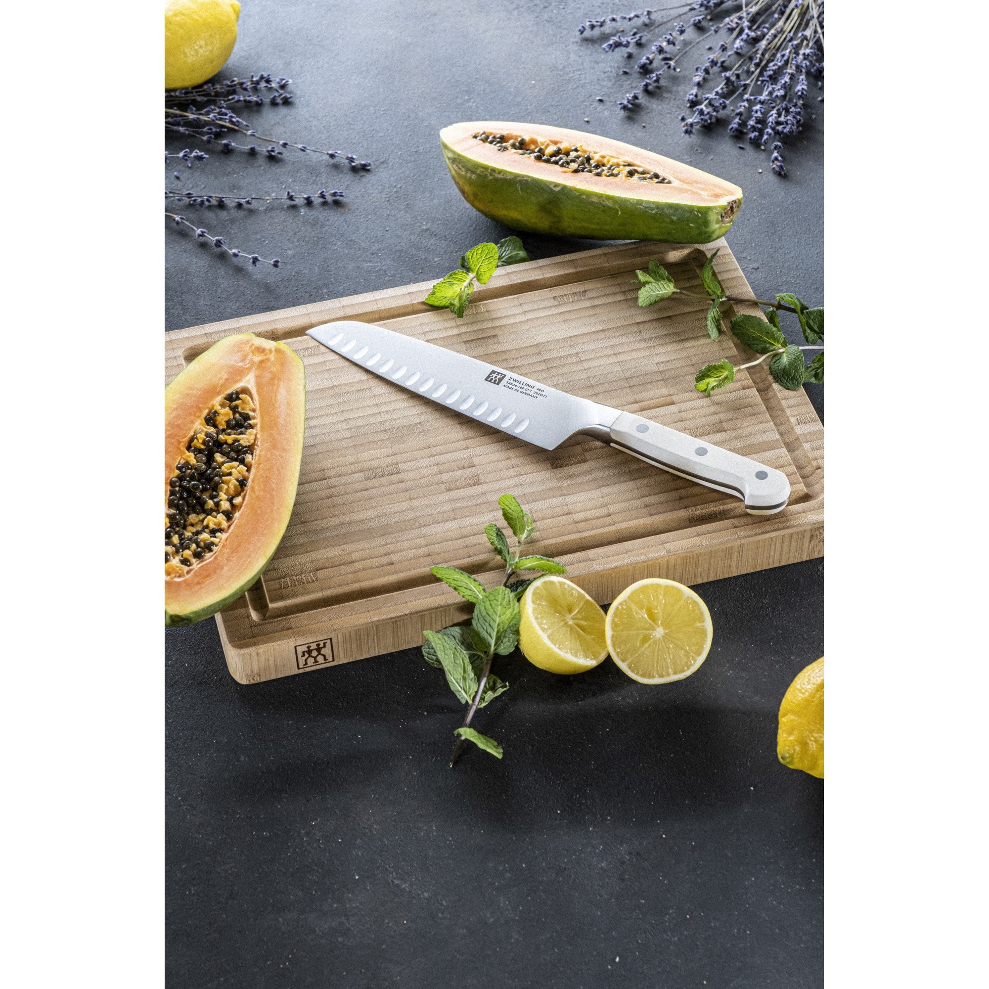 ZWILLING Pro Le Blanc 7-inch Hollow Edge Santoku Knife - Weee!