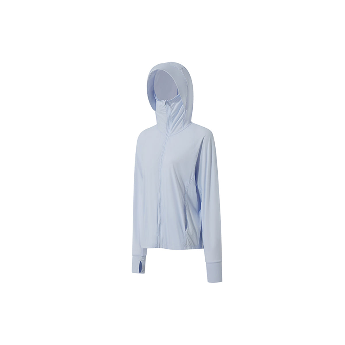 Ubras Women Anti-UV Jacket, Quick Drying Hooded Coat Jacket-Light Blue-L-Long 50 g