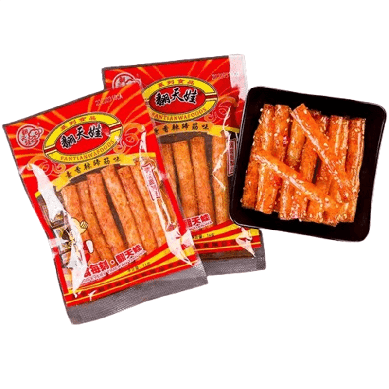 Flipping Tianwa Spicy Hoof Tendon Flavored Chili Strips Netflix Explosion 16g 16 g