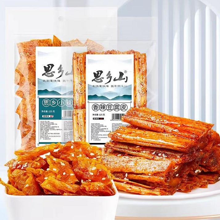 Si Xiang Shan Spicy bean curd skin combination 125g*2 bags 250 g