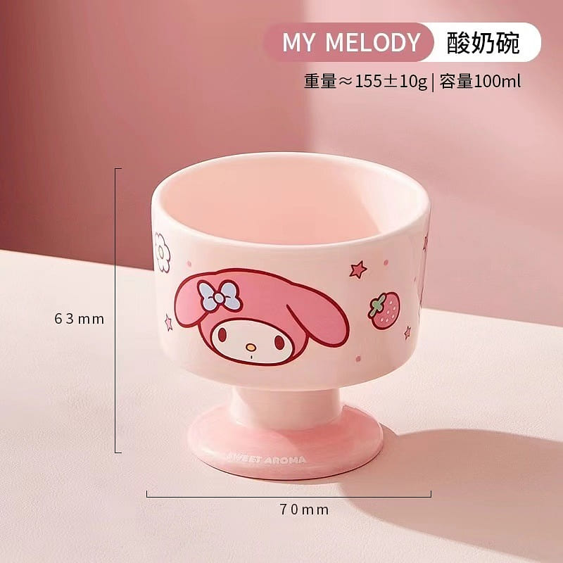 MARSICA Sanrio Lovely Dessert Ceramic Goblets - Melody 1Pice 1 each