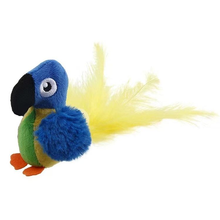 Cat toy makes sounds parrot