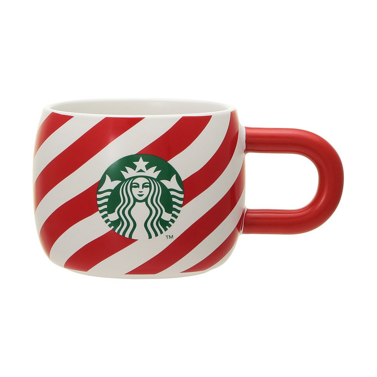 STARBUCKS Red and White Stripes Mug 355ml