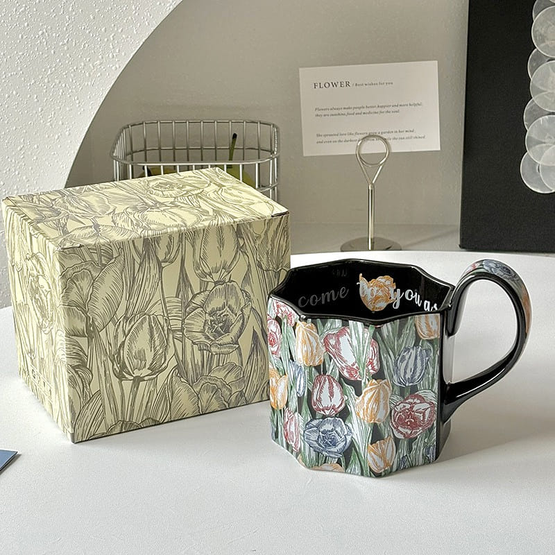 Morris style full of flowers i Mark ceramic water cup home office cup 1 each