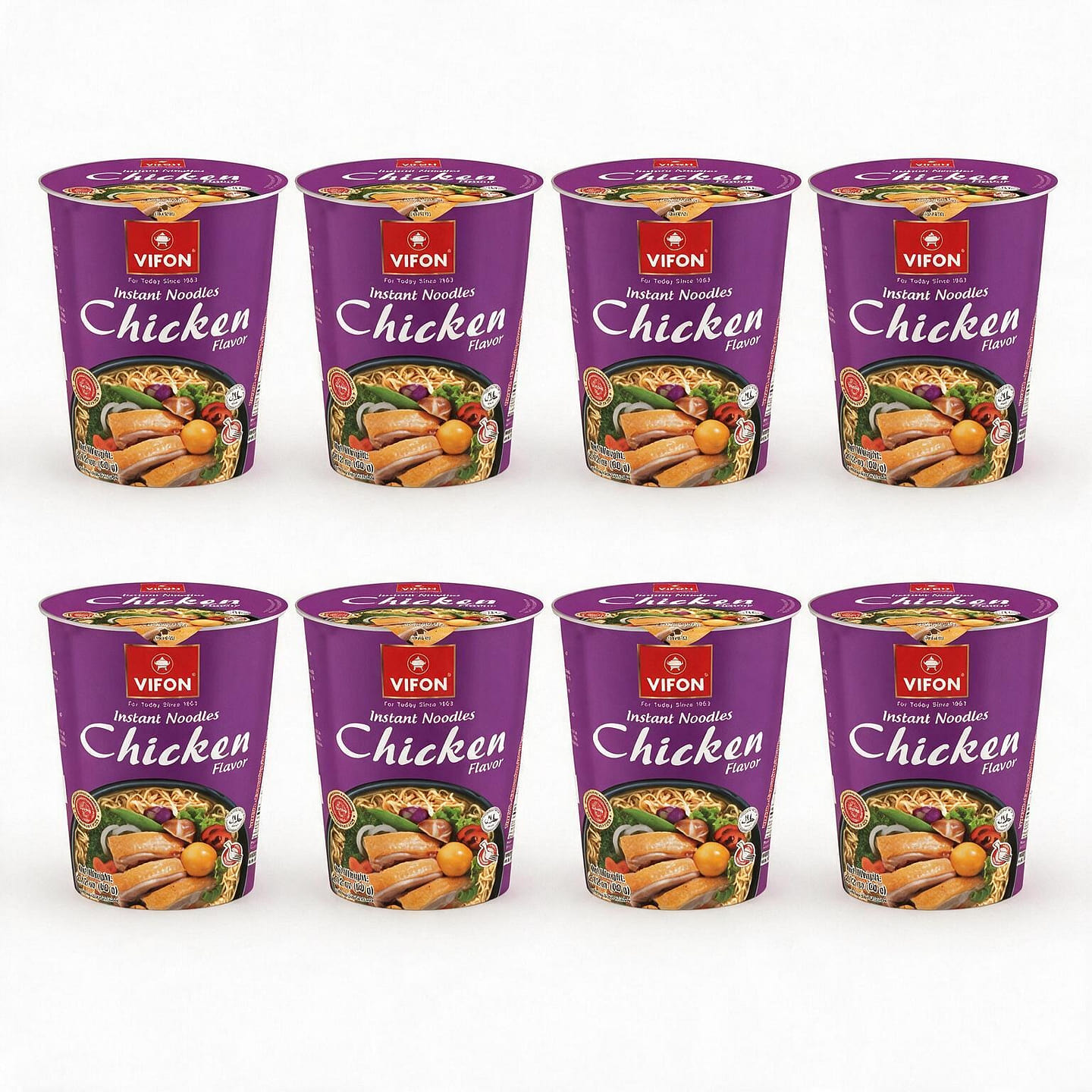 [8-CUP] VIFON Chicken Flavor Noodle Cup 2.12 oz*8 each