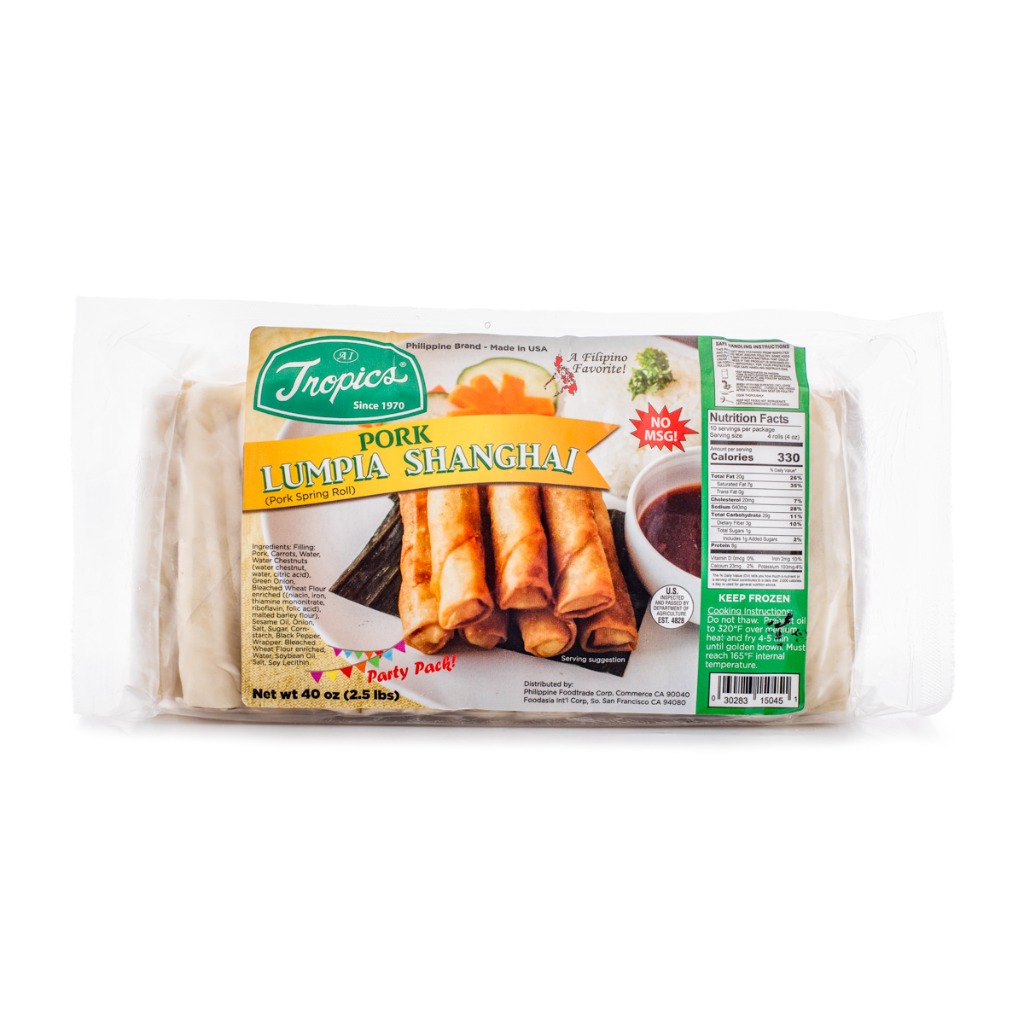 Get Tropics Lumpia Shanghai Pork Spring Roll, Frozen Delivered Weee
