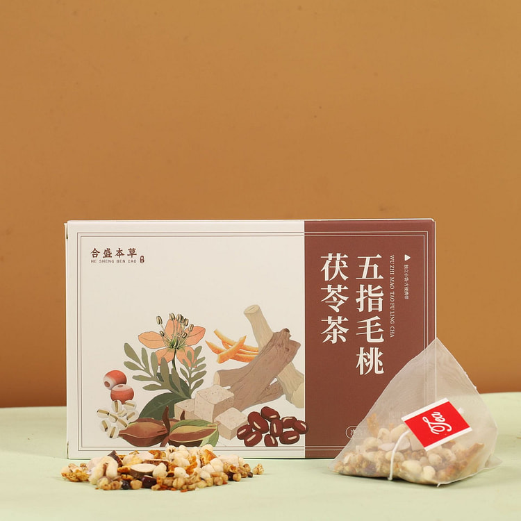 Five-Finger Peach & Poria Cocos Herbal Tea Bags 1 box