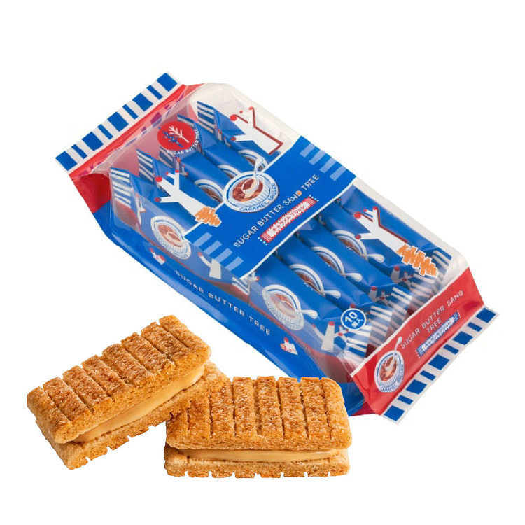 砂糖奶油树 黄油夹心饼干 焦糖布丁味 10枚 1 份