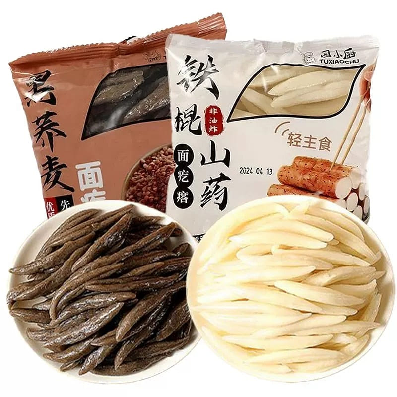 铁棍山药面疙瘩 粗粮黑荞麦面速食组合218g*2袋 436 克
