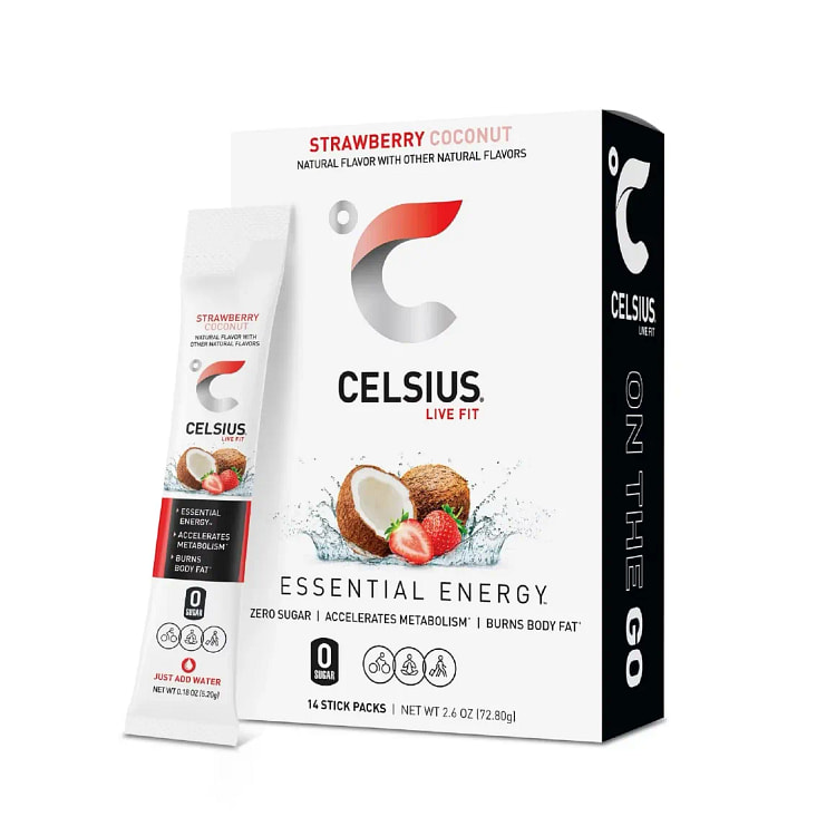 CELSIUS On The Go Energy Drink Mix Strawberry Coco 1 pack