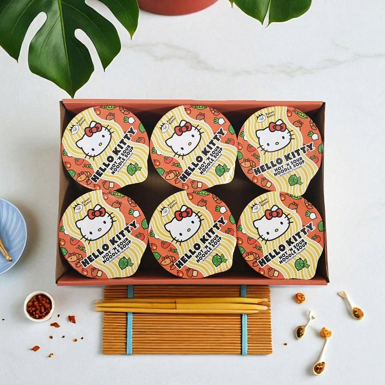 Hello Kitty Hot and Sour Instant Ramen Noodle Cup