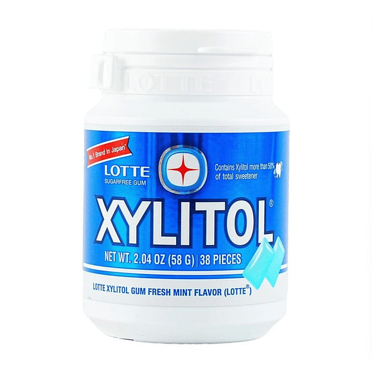Lotte Xylitol Chewing Gum Mint Flavor 58g 1 can
