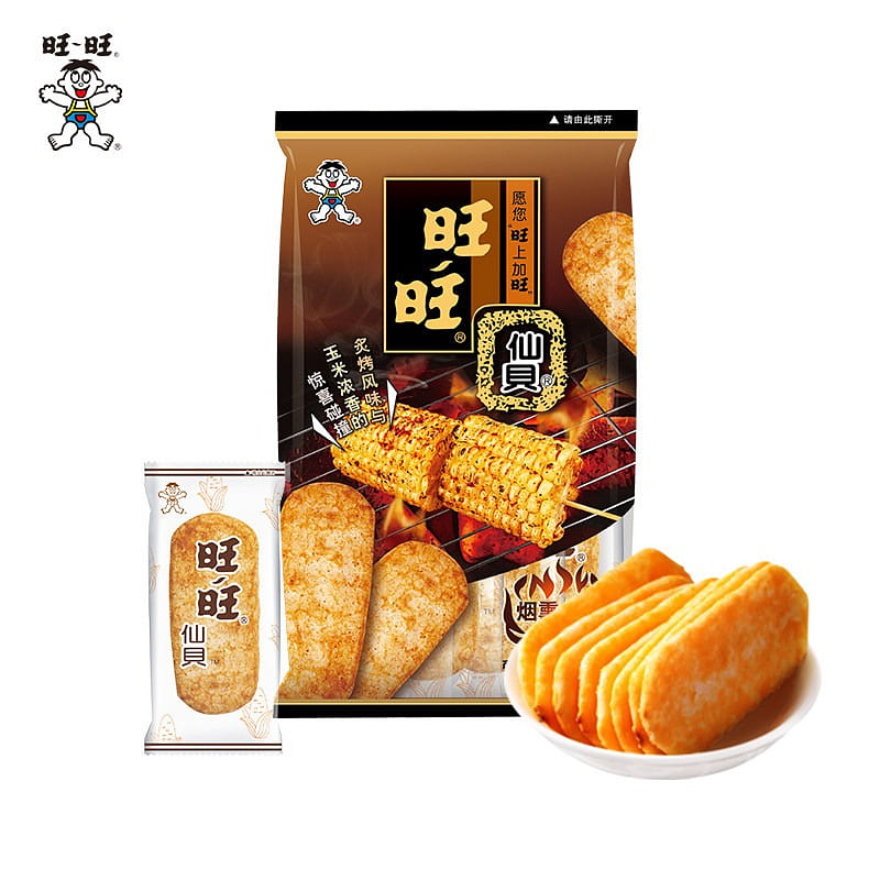 旺旺 仙贝米国烟熏炙烤玉米味 56g*2包 112 克