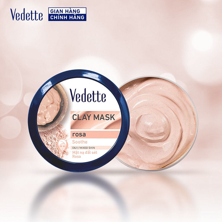 Vedette Clay Mask Rosa Soothe Oily/Mixed Skin