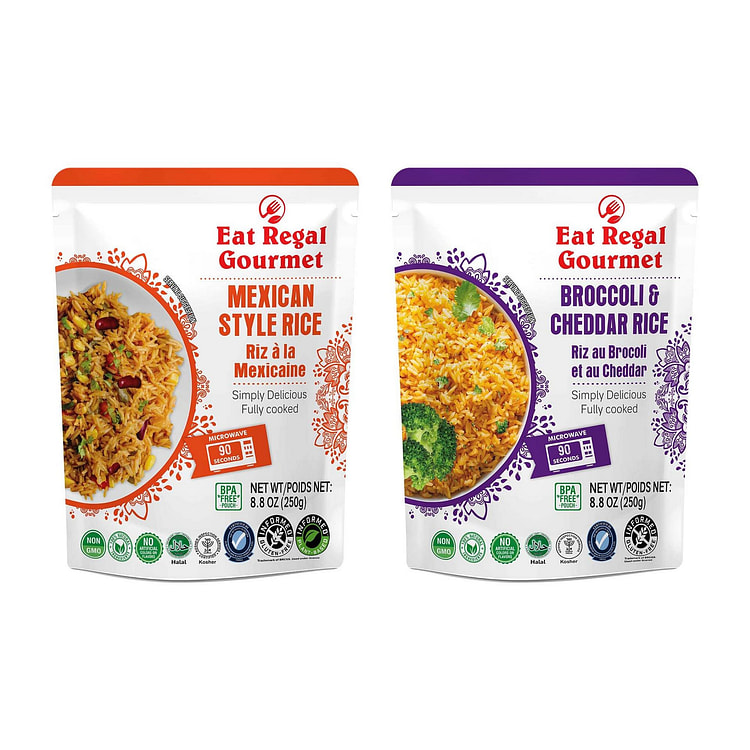 Eat Regal Broccoli Cheddar & Mexican Rice, Pk 12 8.8 oz